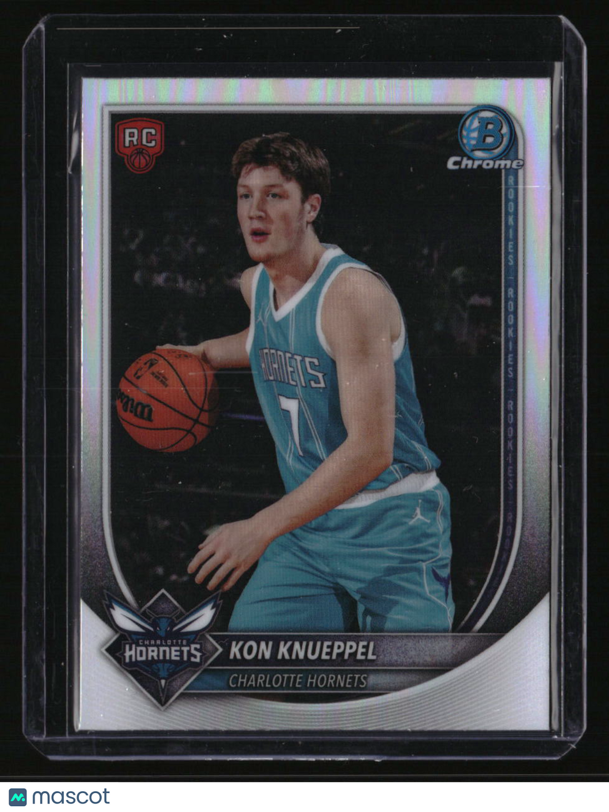 2025-26 Bowman Kon Knueppel Chrome Rookie Red RC Logo