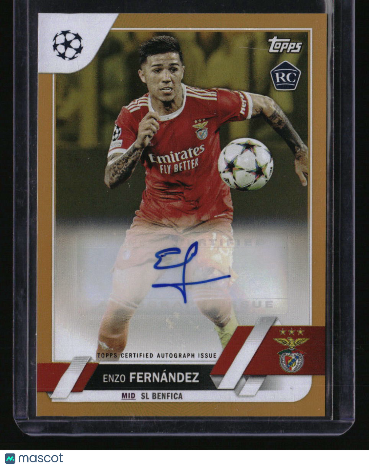 2022-23 Topps UEFA Club Competitions Enzo Fernández Base Autographs Orange #/25