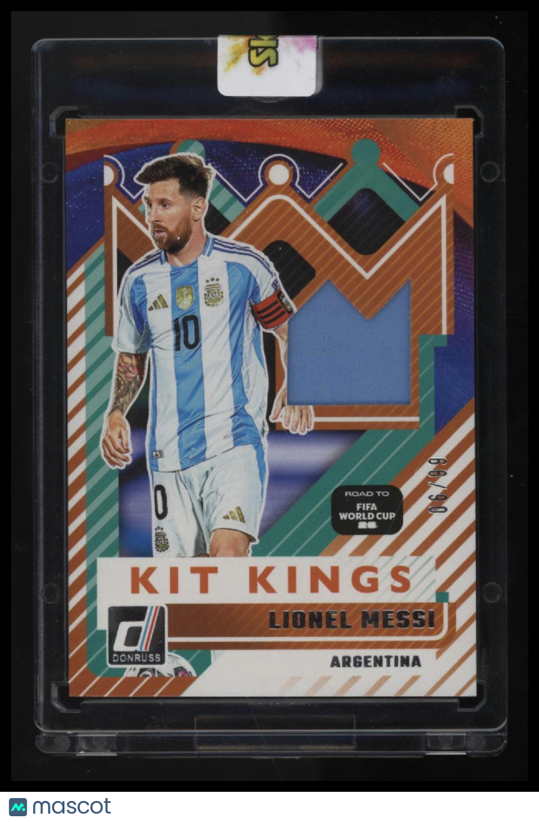 2025-26 FIFA Donruss Road to the World Cup Lionel Messi Kit Kings Patch #/99