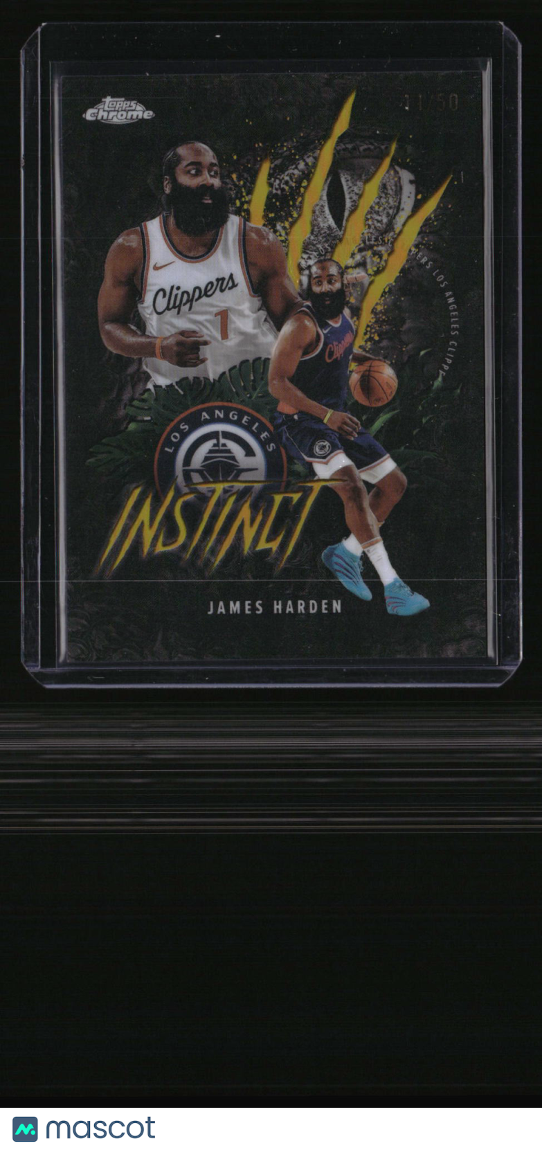 2025-26 Topps Chrome James Harden Instinct Gold Refractor #/50