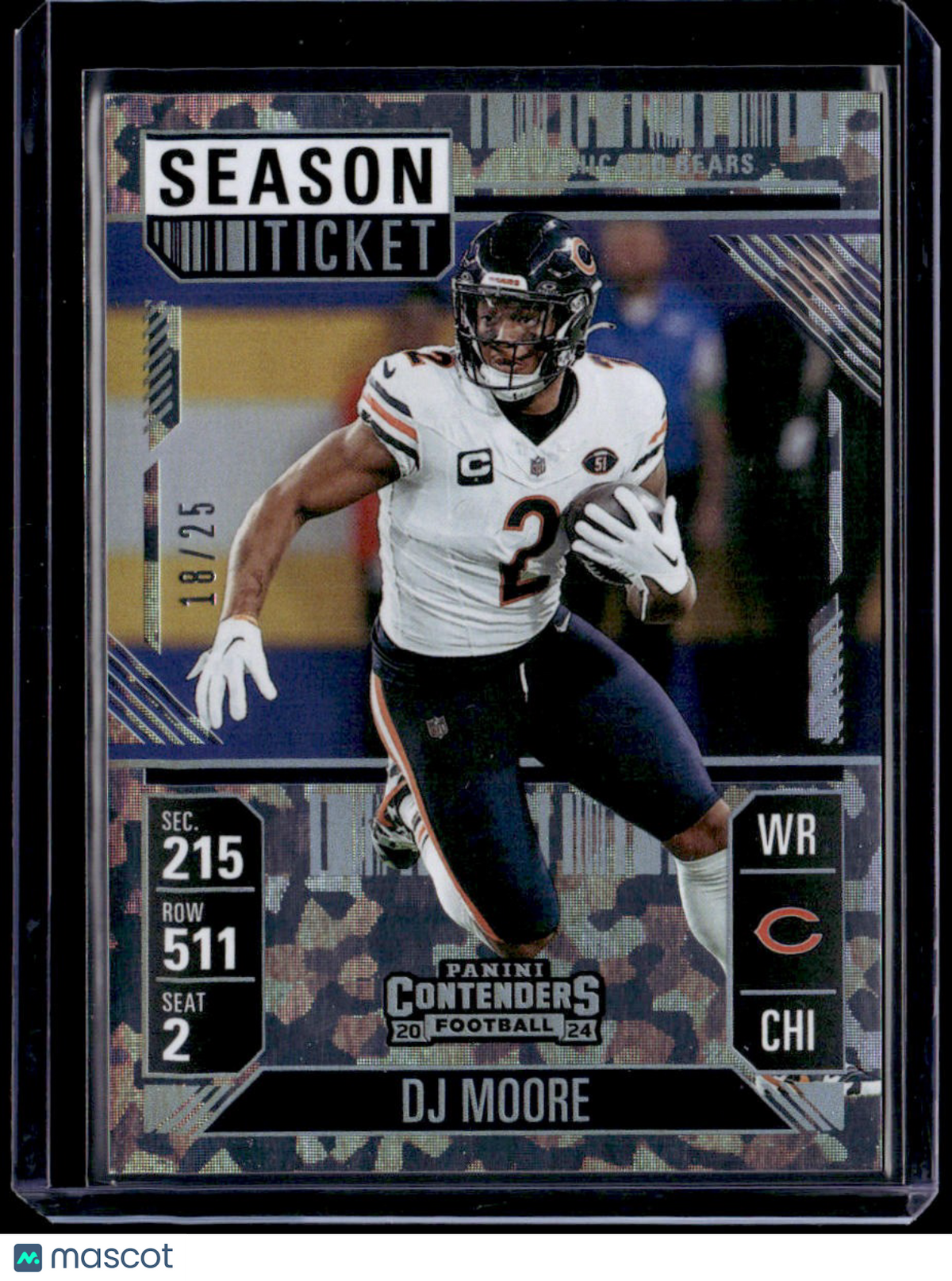 2024 Panini Contenders DJ Moore Cracked Ice Ticket #/25
