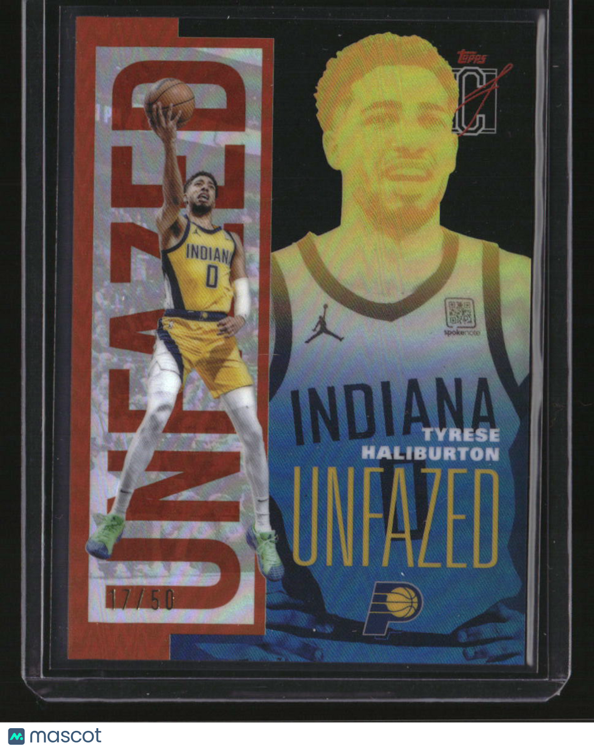 2025-26 Topps Signature Class Tyrese Haliburton Unfazed Orange Refractor #/50