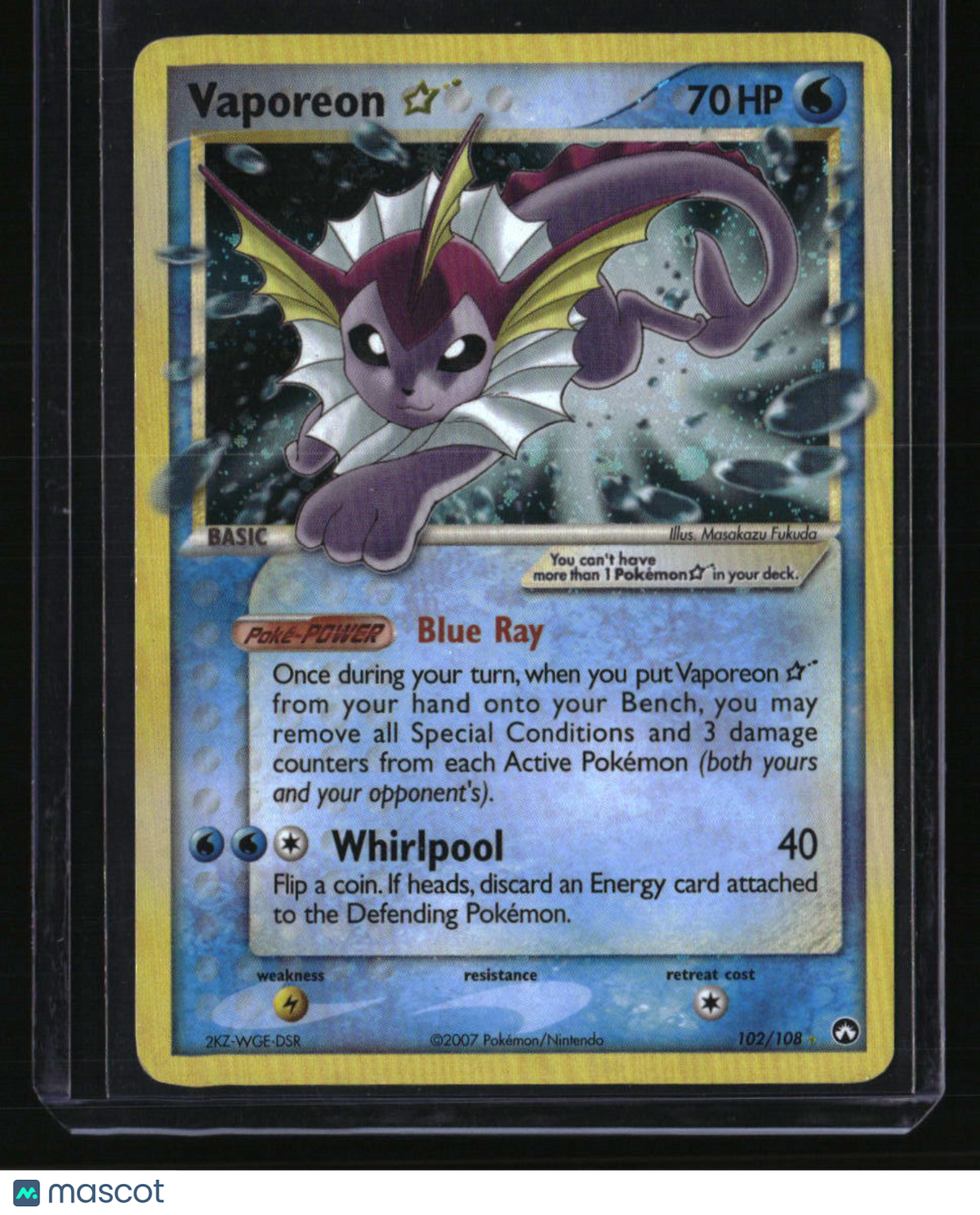 EX Power Keepers Vaporeon Star