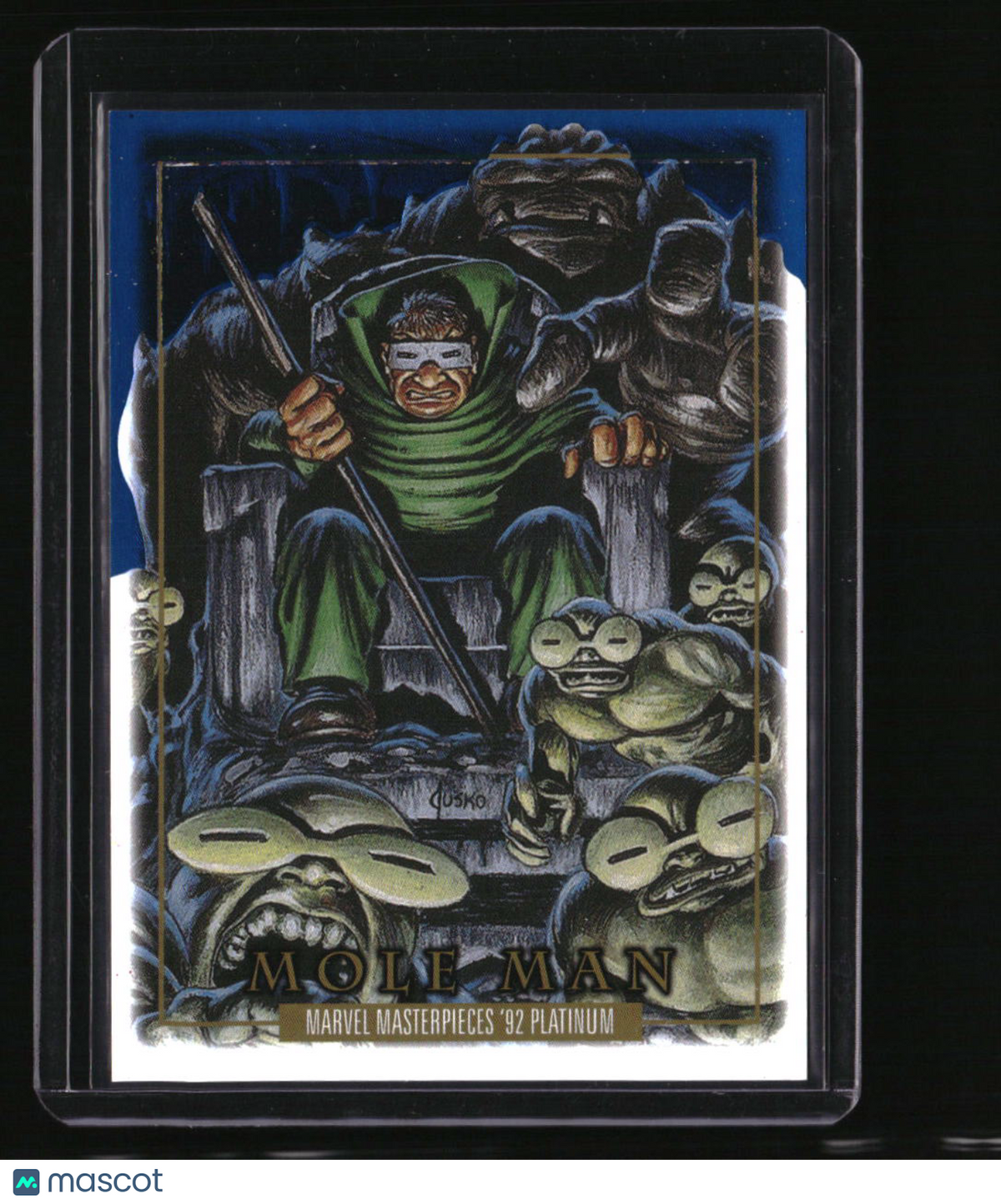 1992 SkyBox Marvel Masterpieces Mole Man Blue #/50