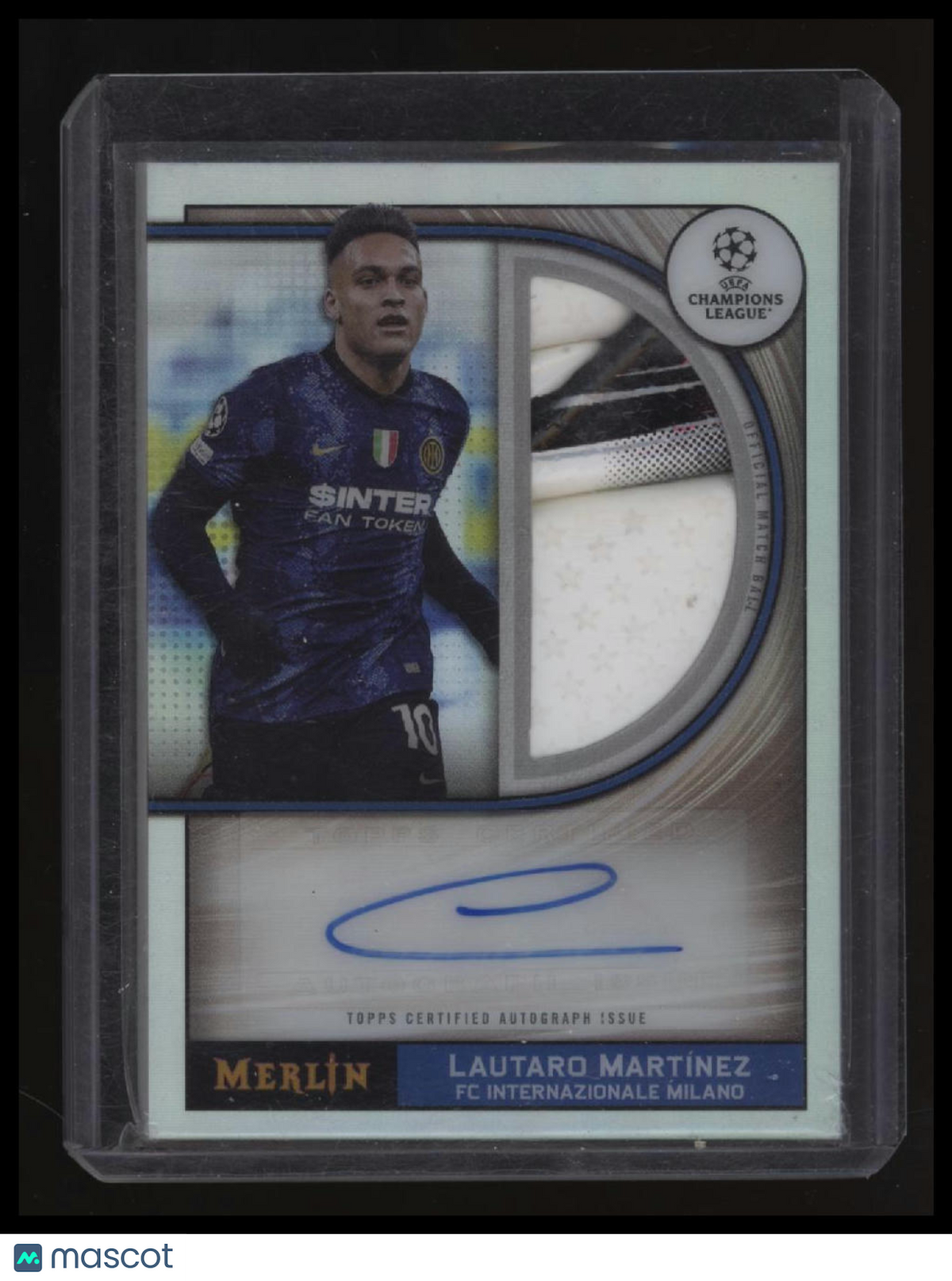 2021-22 Merlin UEFA Champ League Lautaro Martínez Match Ball Signatures