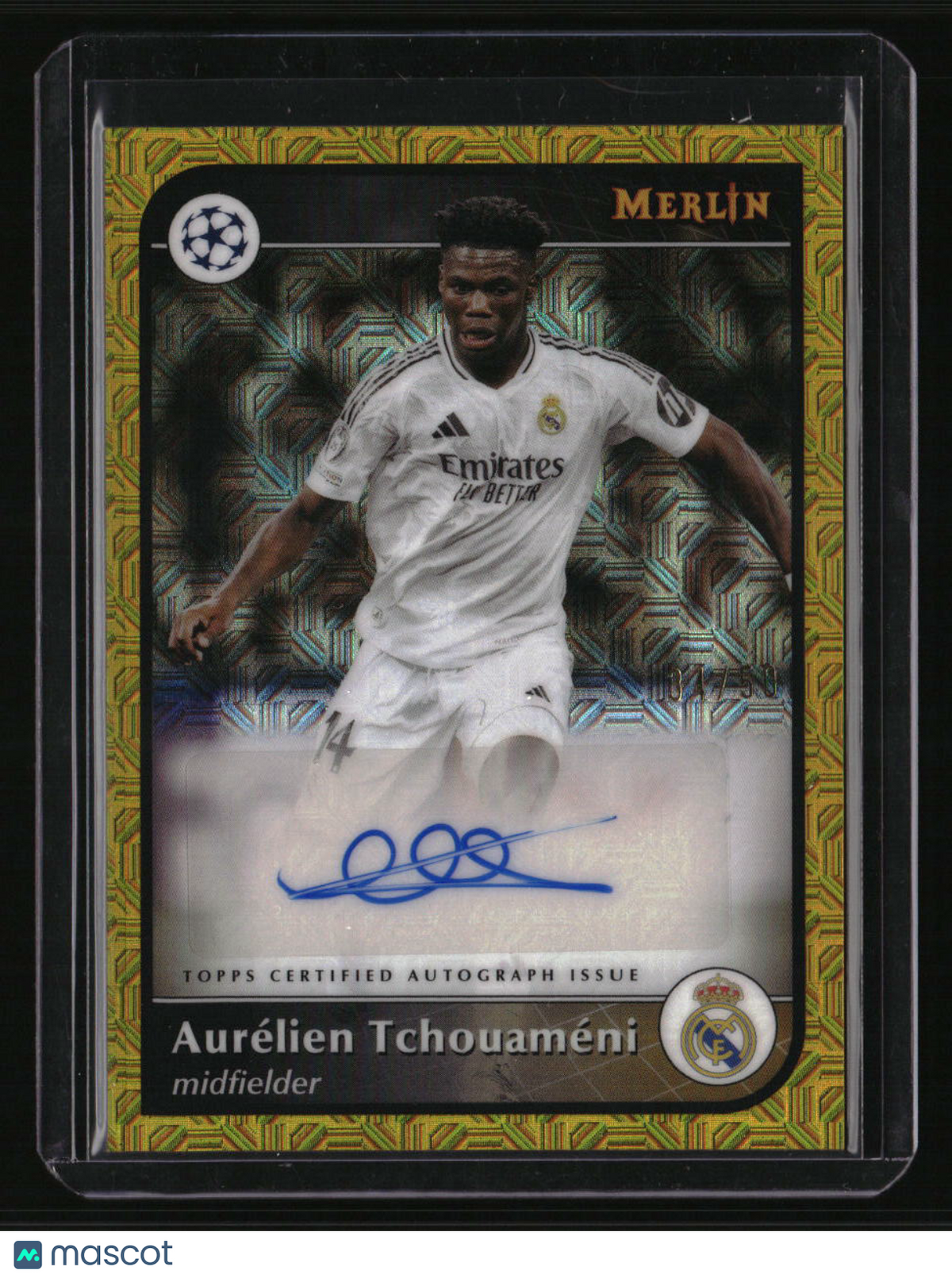 2024-25 Merlin UEFA Club Competitions Aurélien Tchouaméni Auto Gold #/50