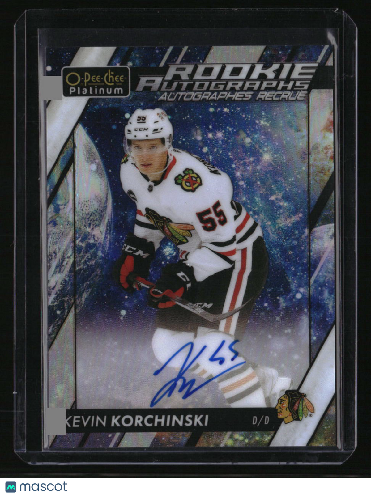 2023-24 O-Pee-Chee Platinum Kevin Korchinski Rookie Autographs Cosmic #/35
