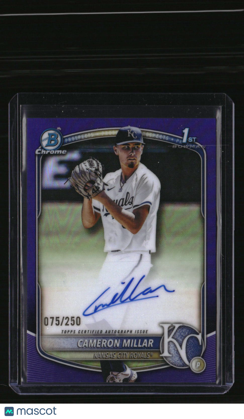 2025 Bowman Draft Cameron Millar Chrome Prospect Autographs Purple #/250