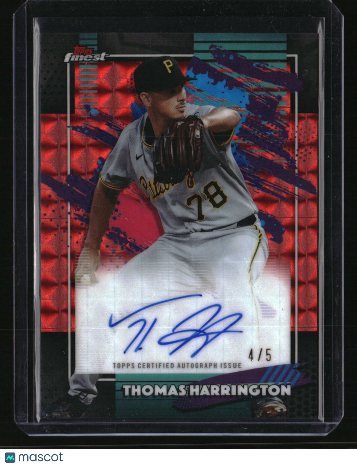 2026 Finest Thomas Harrington Finest Autographs Red Geometric Refractors #/5