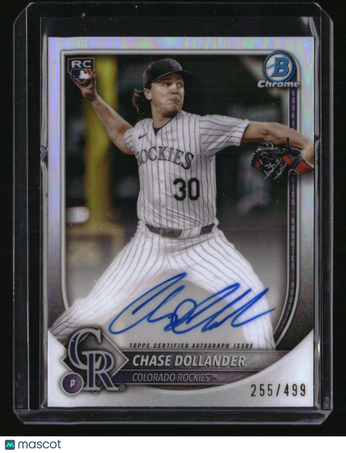 2025 Bowman Chrome Chase Dollander Rookie Autographs Refractor #/499