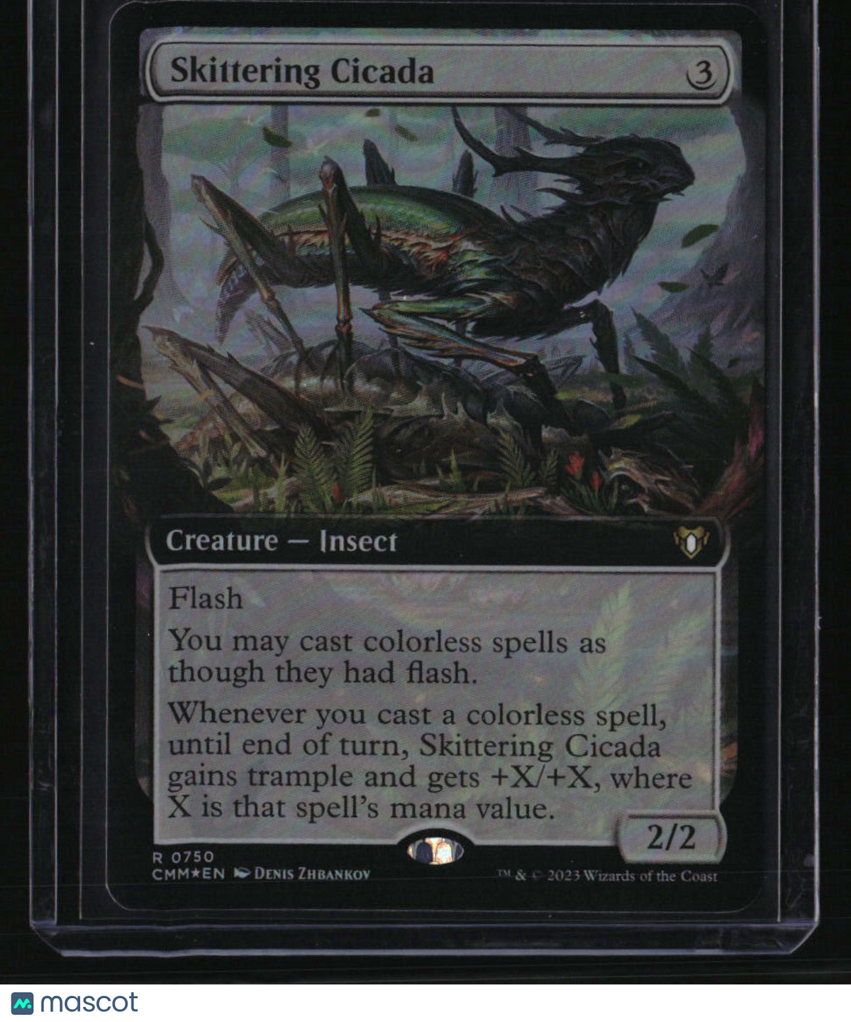 Commander Masters Skittering Cicada (Extended Art) Foil