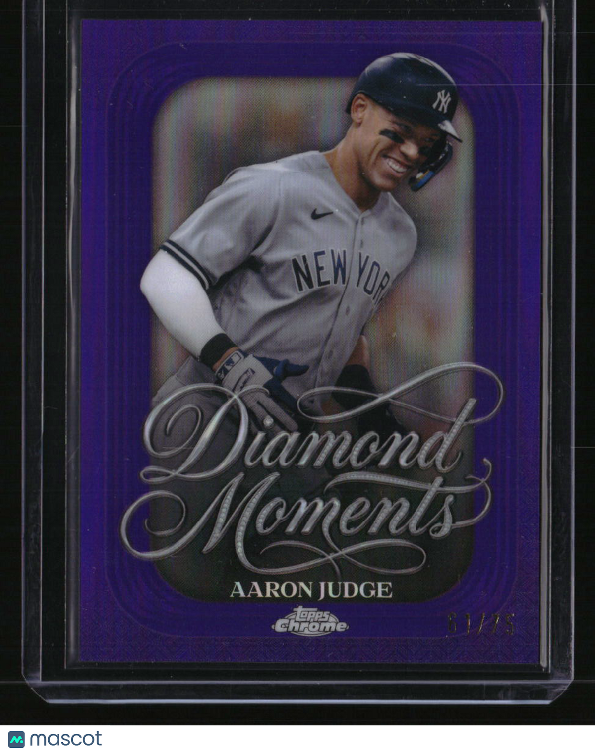 2026 Topps Chrome Aaron Judge Diamond Moments Purple Refractor #/75