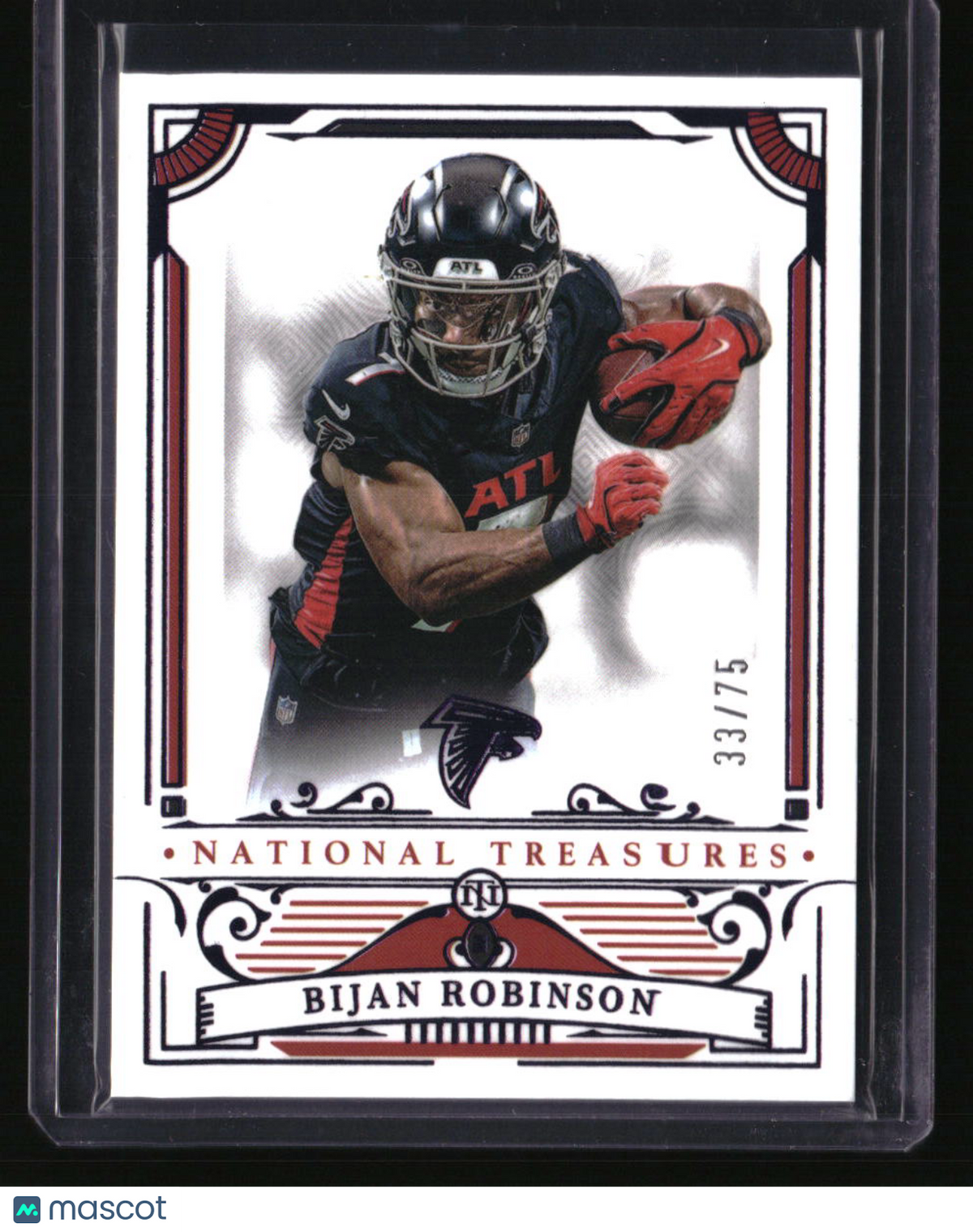 2025 Panini National Treasures Bijan Robinson Purple #/75