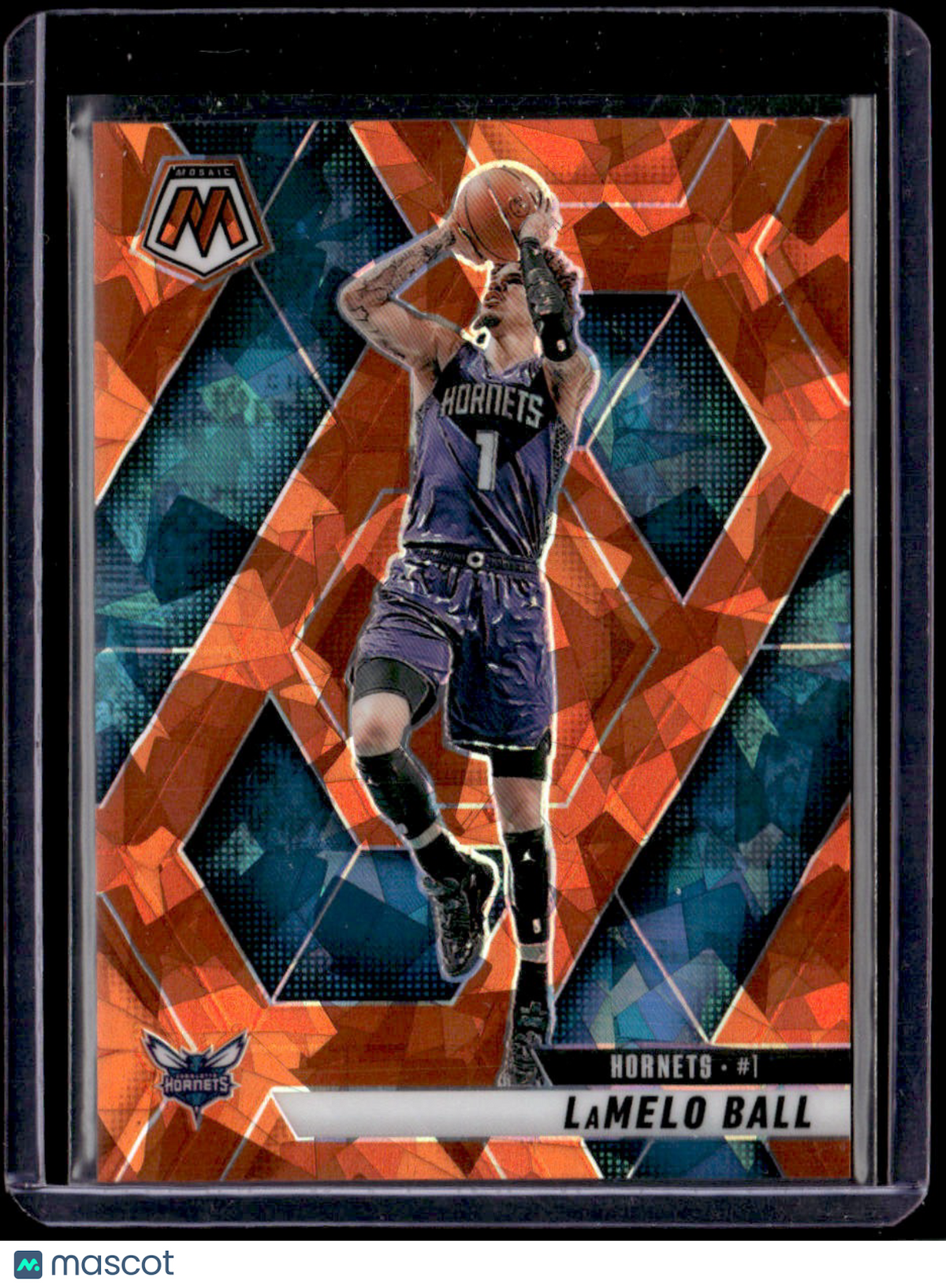 2024-25 Panini Mosaic LaMelo Ball Orange Ice Mosaic #/49