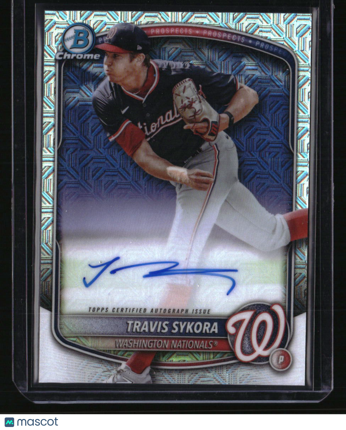 2025 Bowman Chrome Travis Sykora Prospect Autographs Mega Mojo