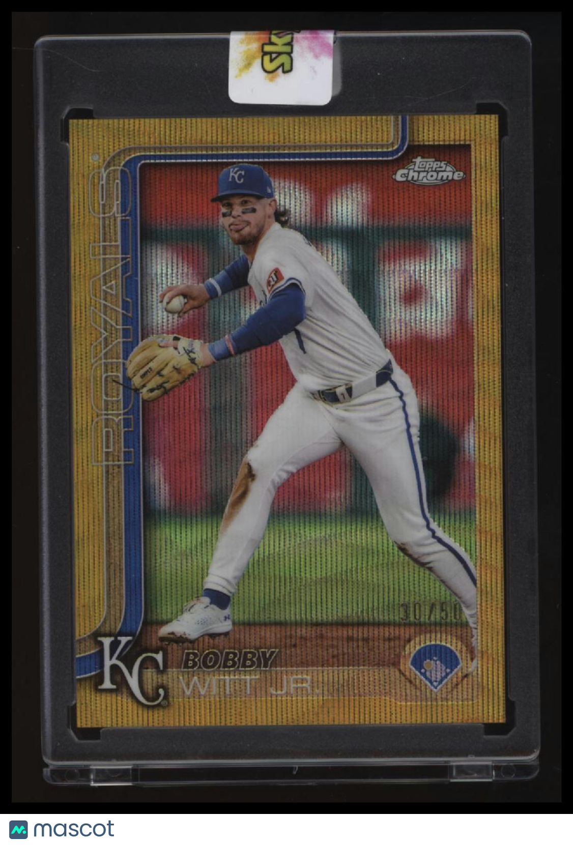 2025 Topps Chrome Bobby Witt Jr. Gold Wave Refractors #/50