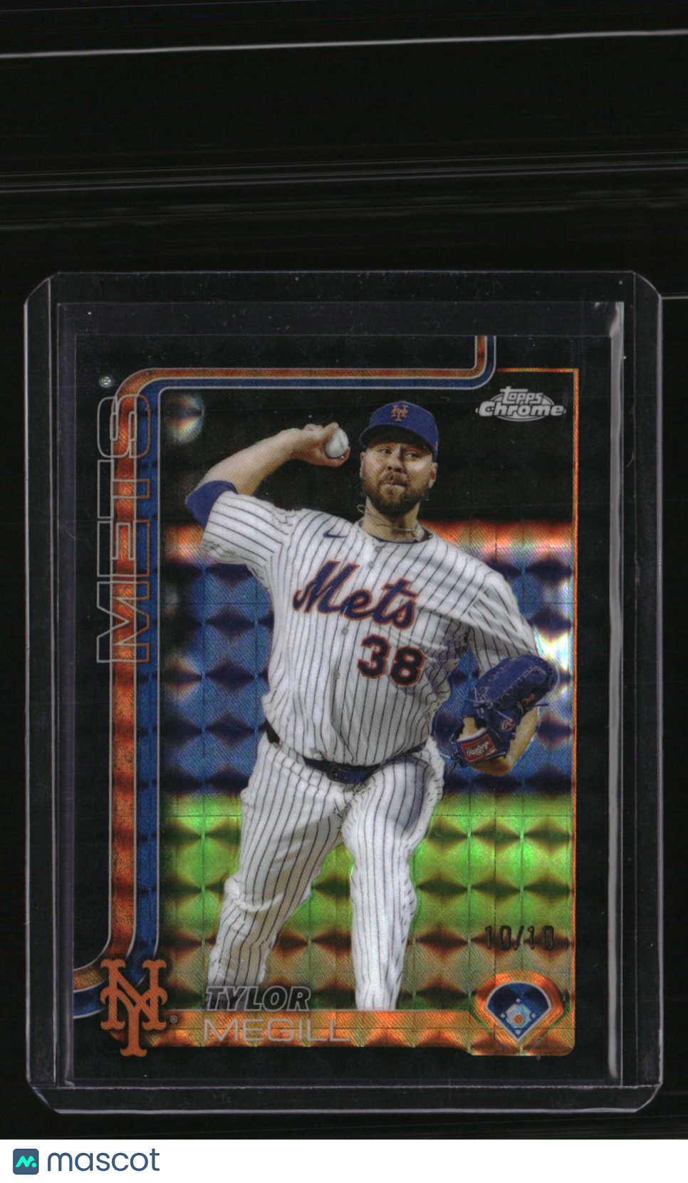 2025 Topps Chrome Update Tylor Megill Black Geometric Refractors #/10