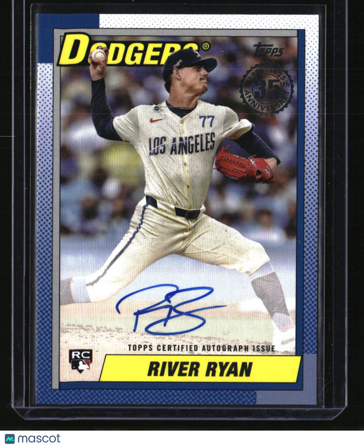 2025 Topps Update River Ryan 1990 Topps Baseball 35th Anniversary Autographs