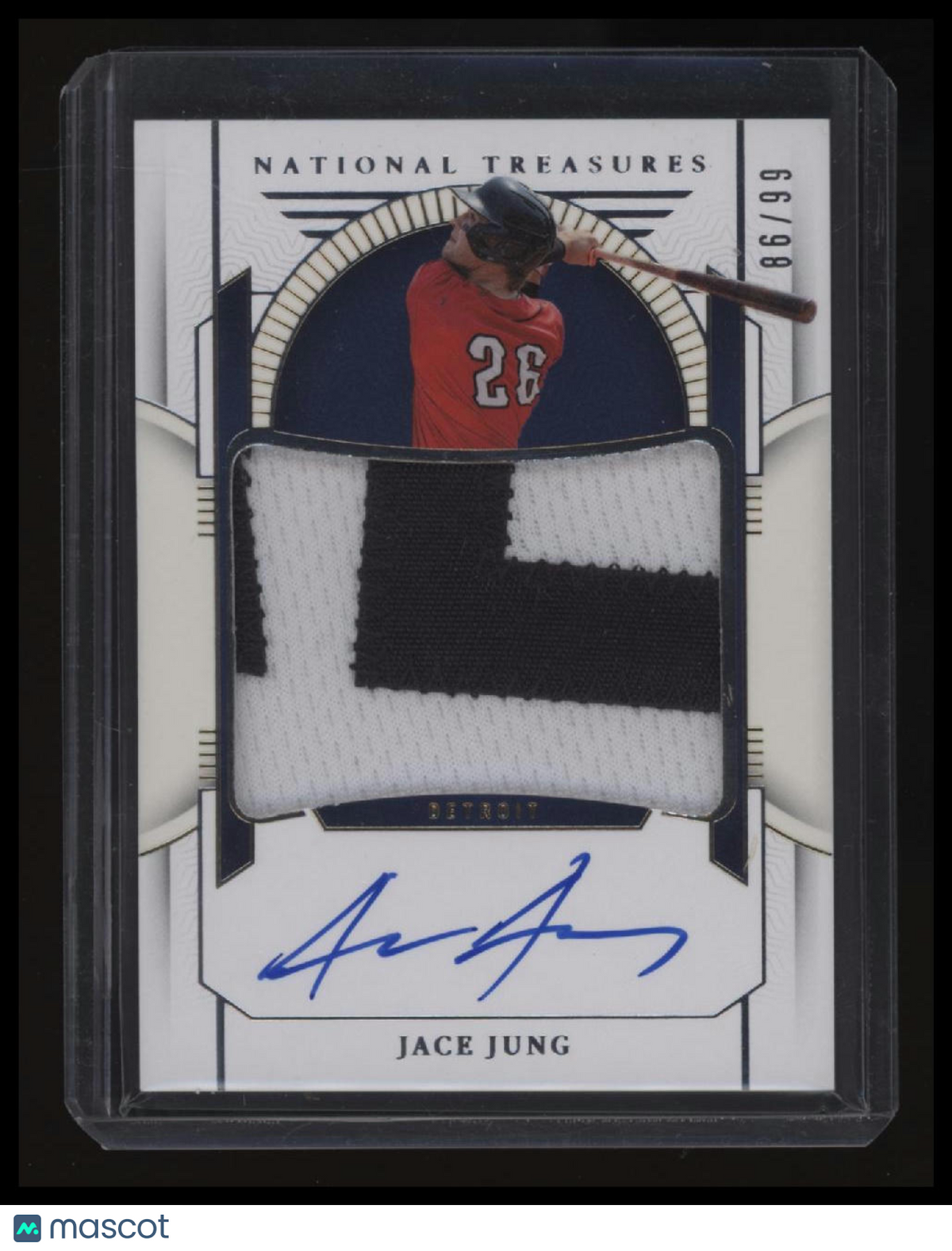 2024 Panini National Treasures Jace Jung Prospect Material Signatures #/99