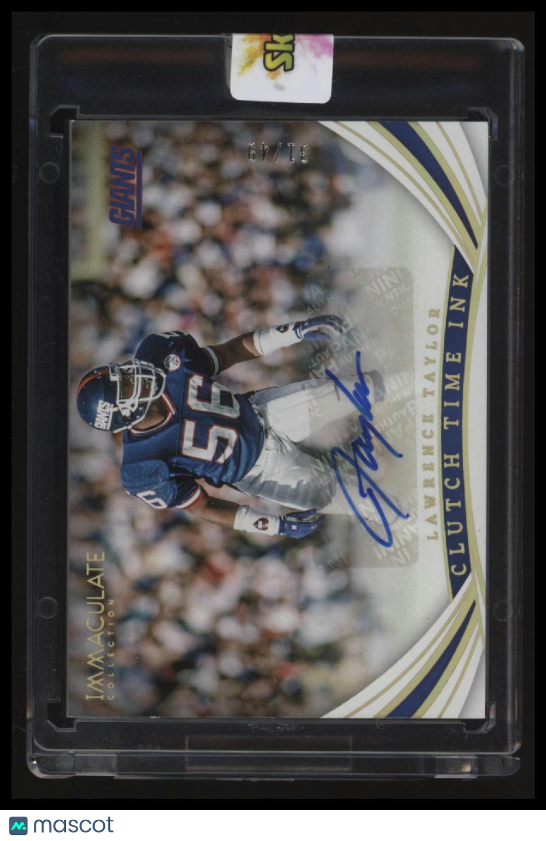 2022 Panini Immaculate Collection Lawrence Taylor Clutch Time Ink #/49