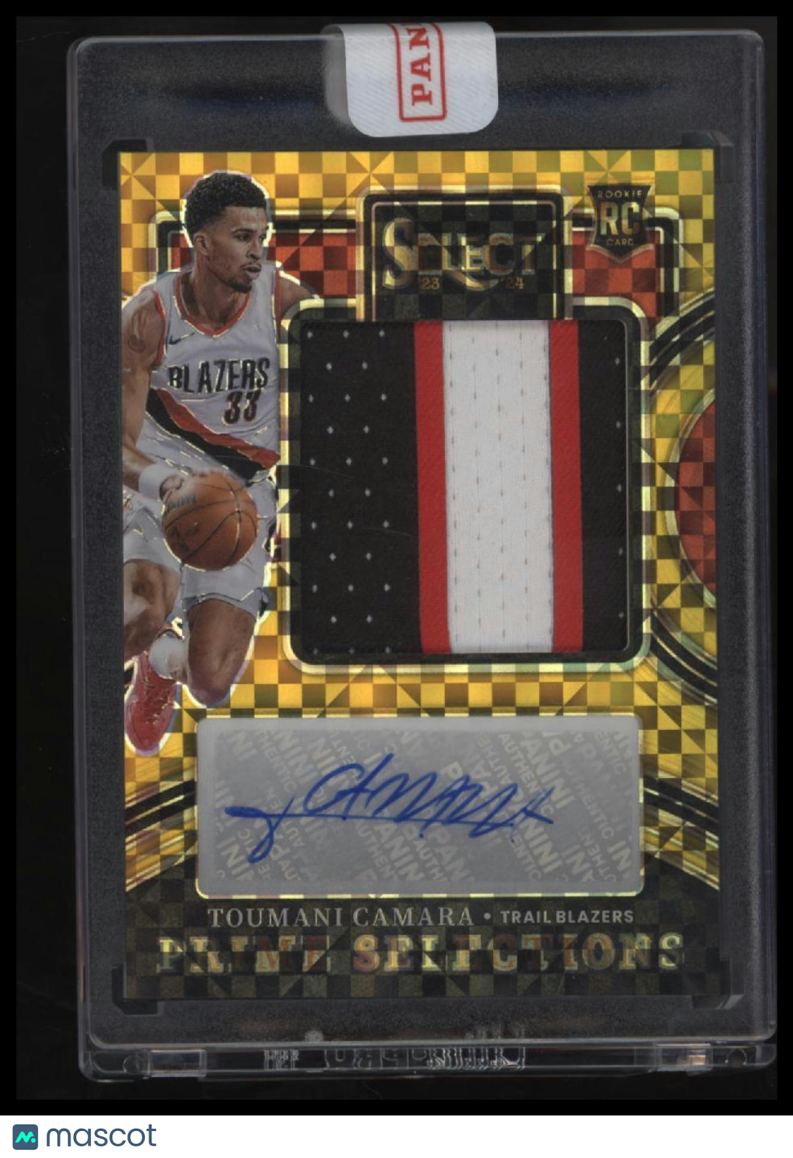 2023-24 Panini Select Toumani Camara Prime Selections Sig. Gold Prizms #/10