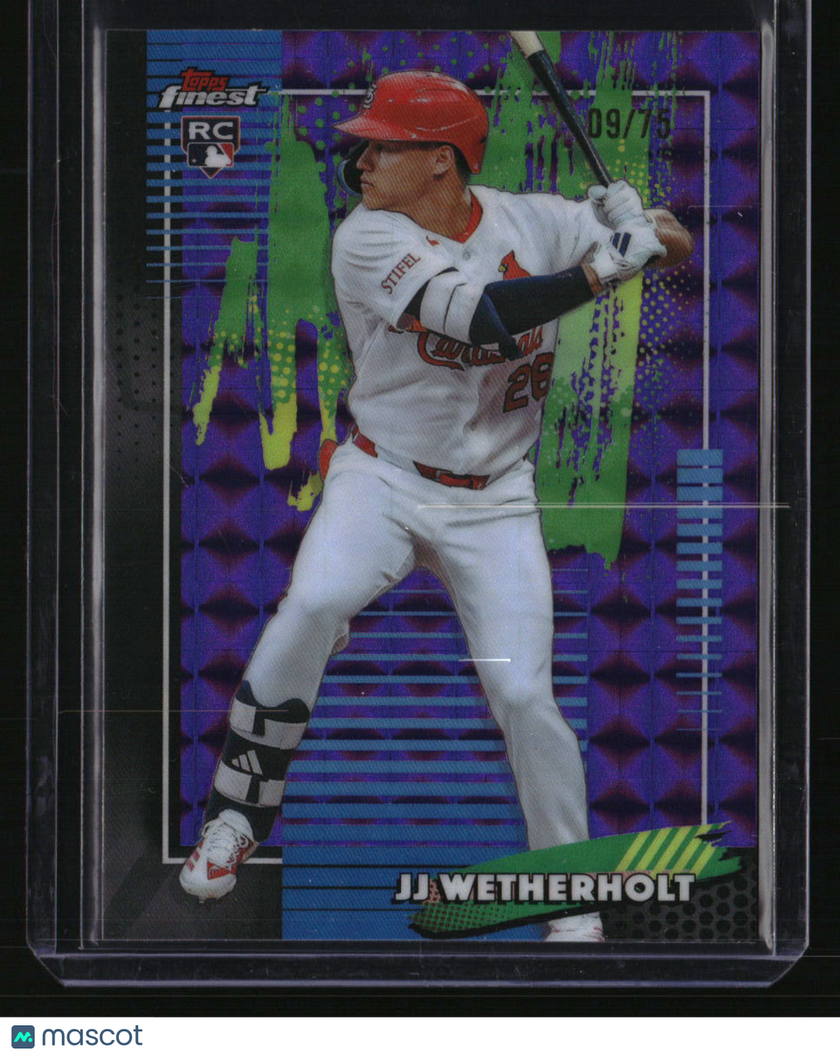 2026 Finest JJ Wetherholt Purple Geometric Refractors #/75