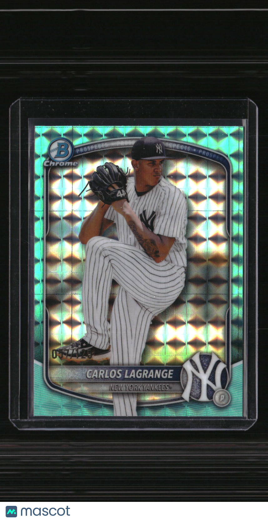 2025 Bowman Draft Carlos Lagrange Chrome Aqua Geometric #/125