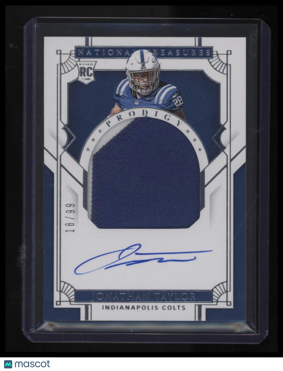 2020 Panini National Treasures Jonathan Taylor Prodigy Patch Autographs #/99