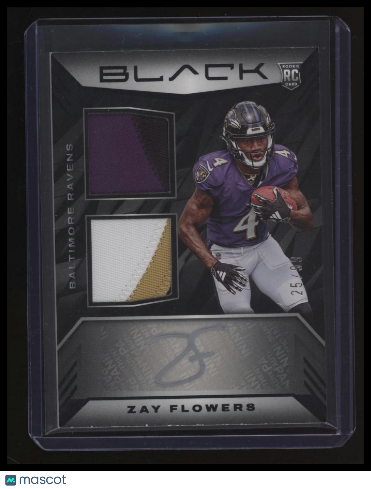 2023 Panini Black Zay Flowers Rookie Signature Materials #/99