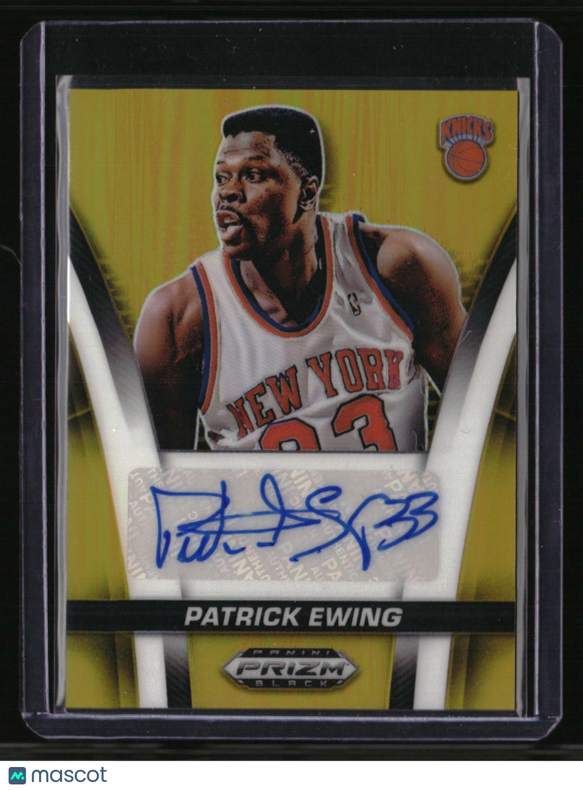 2024-25 Panini Prizm Black Patrick Ewing Gold Signature #/10