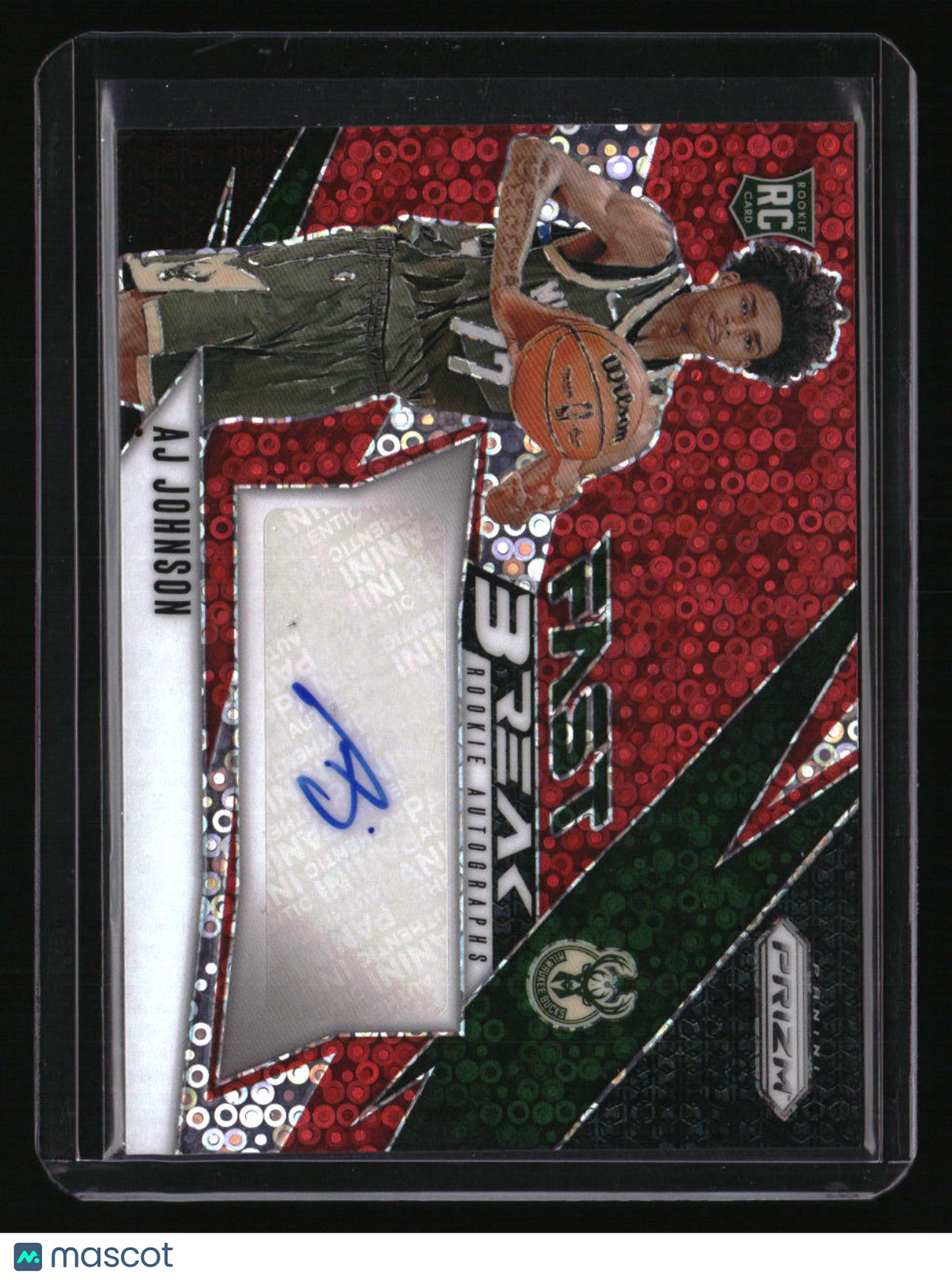 2024-25 Panini Prizm AJ Johnson Fast Break Rookie Autographs Prizms Red #/99