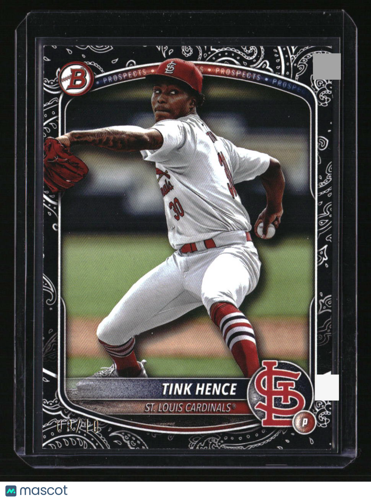 2025 Bowman Tink Hence Prospects Black Pattern #/10