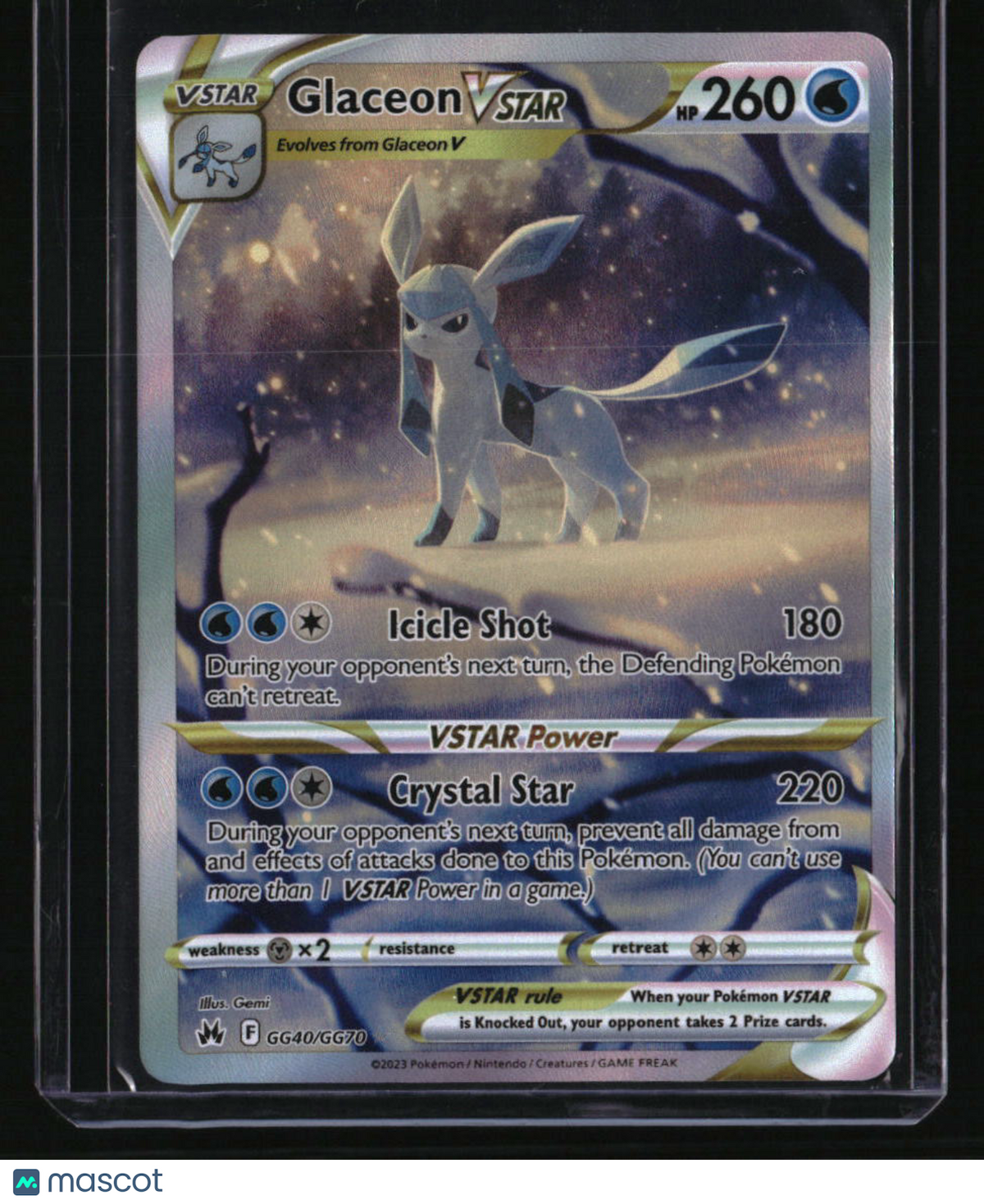 SWSH: Crown Zenith: Galarian Gallery Glaceon VSTAR