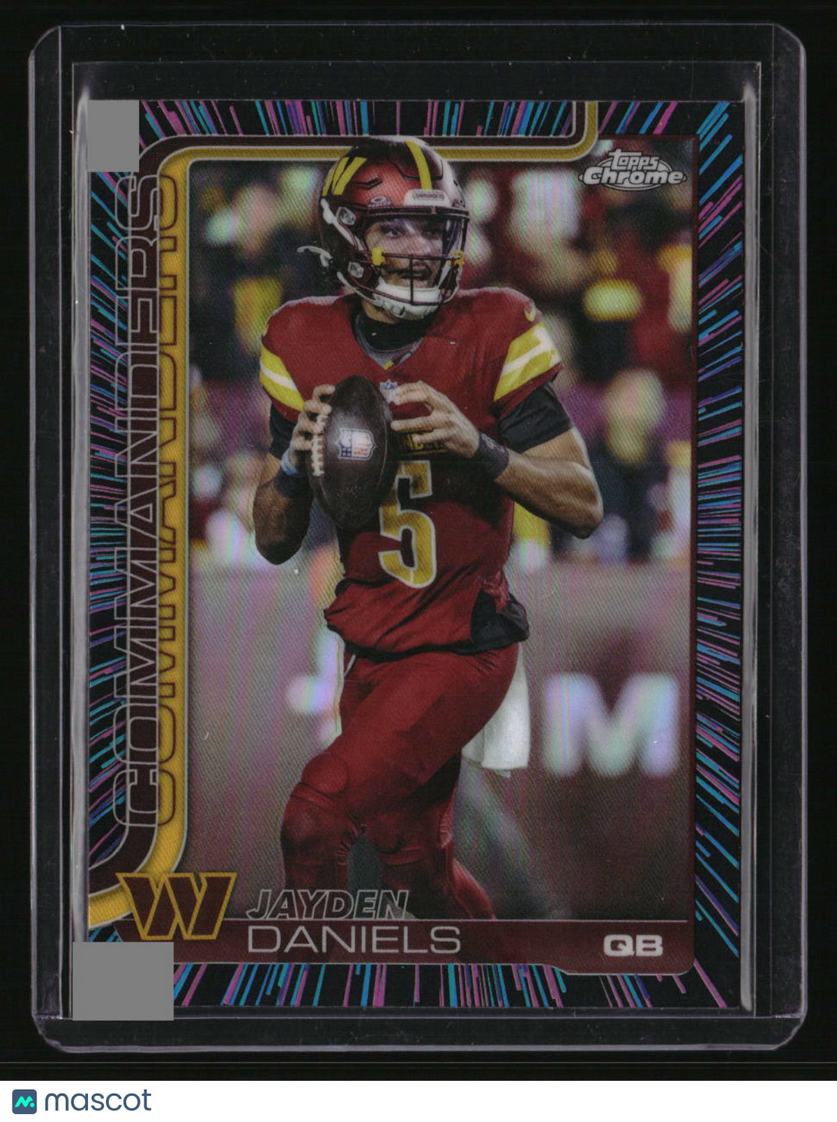 2025 Topps Chrome Jayden Daniels Neon Pulse Refractor