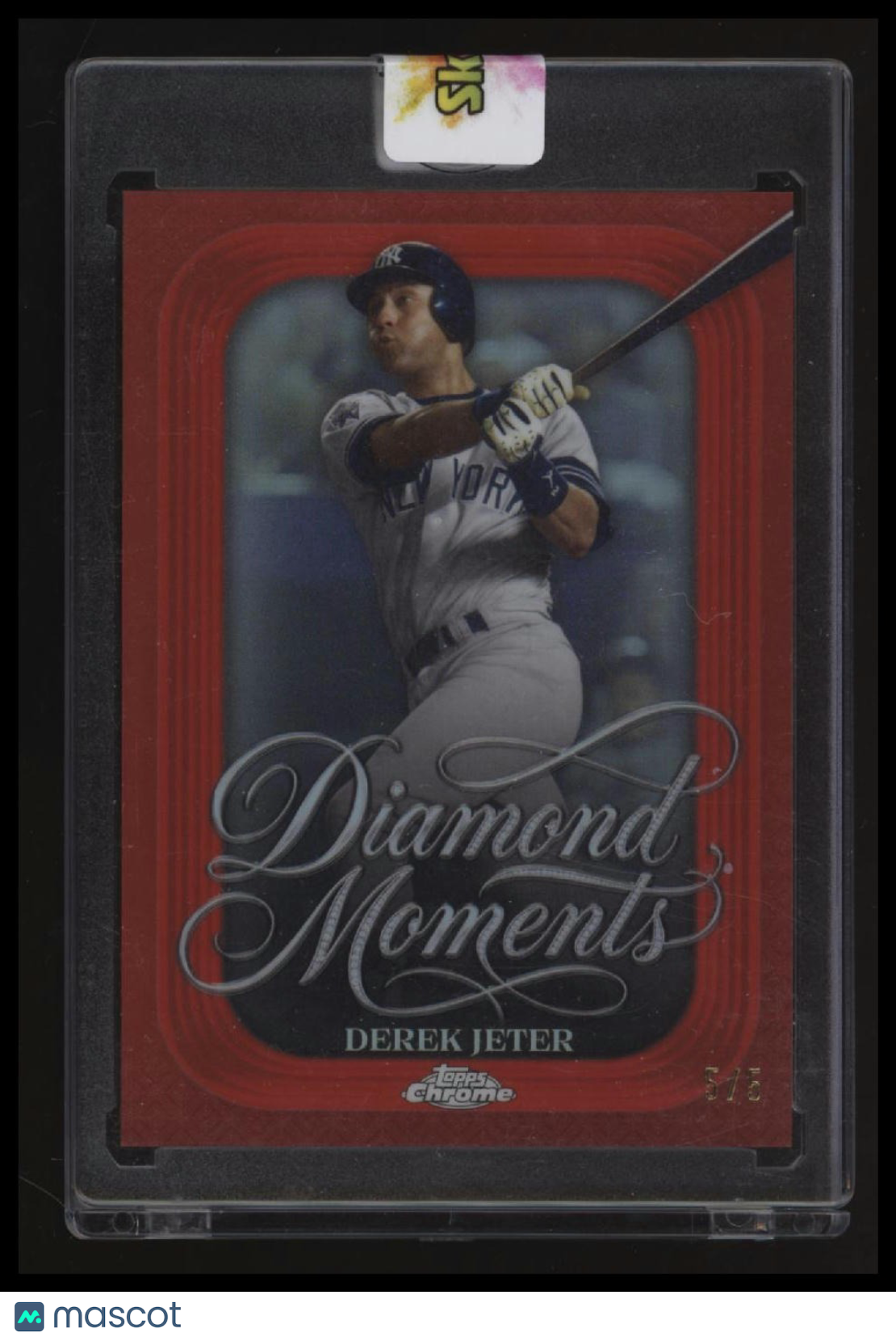 2026 Topps Chrome Derek Jeter Diamond Moments Red Refractor #/5 BOOKEND 5/5