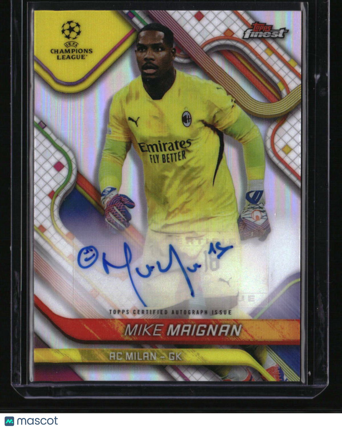 2024-25 Finest UEFA Club Competitions Mike Maignan Base Autographs