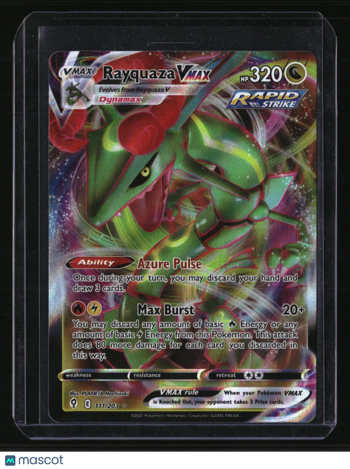 SWSH07: Evolving Skies Rayquaza VMAX