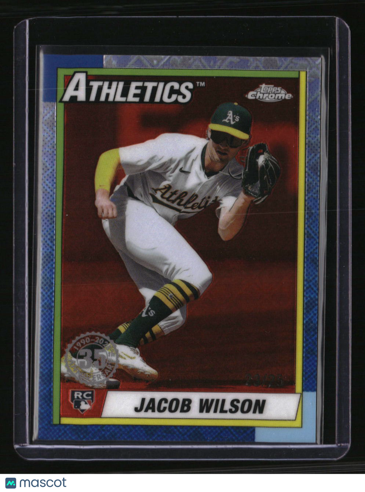 2025 Topps Chrome Logofractor Edition Jacob Wilson 1990 Orange Refractors #/25