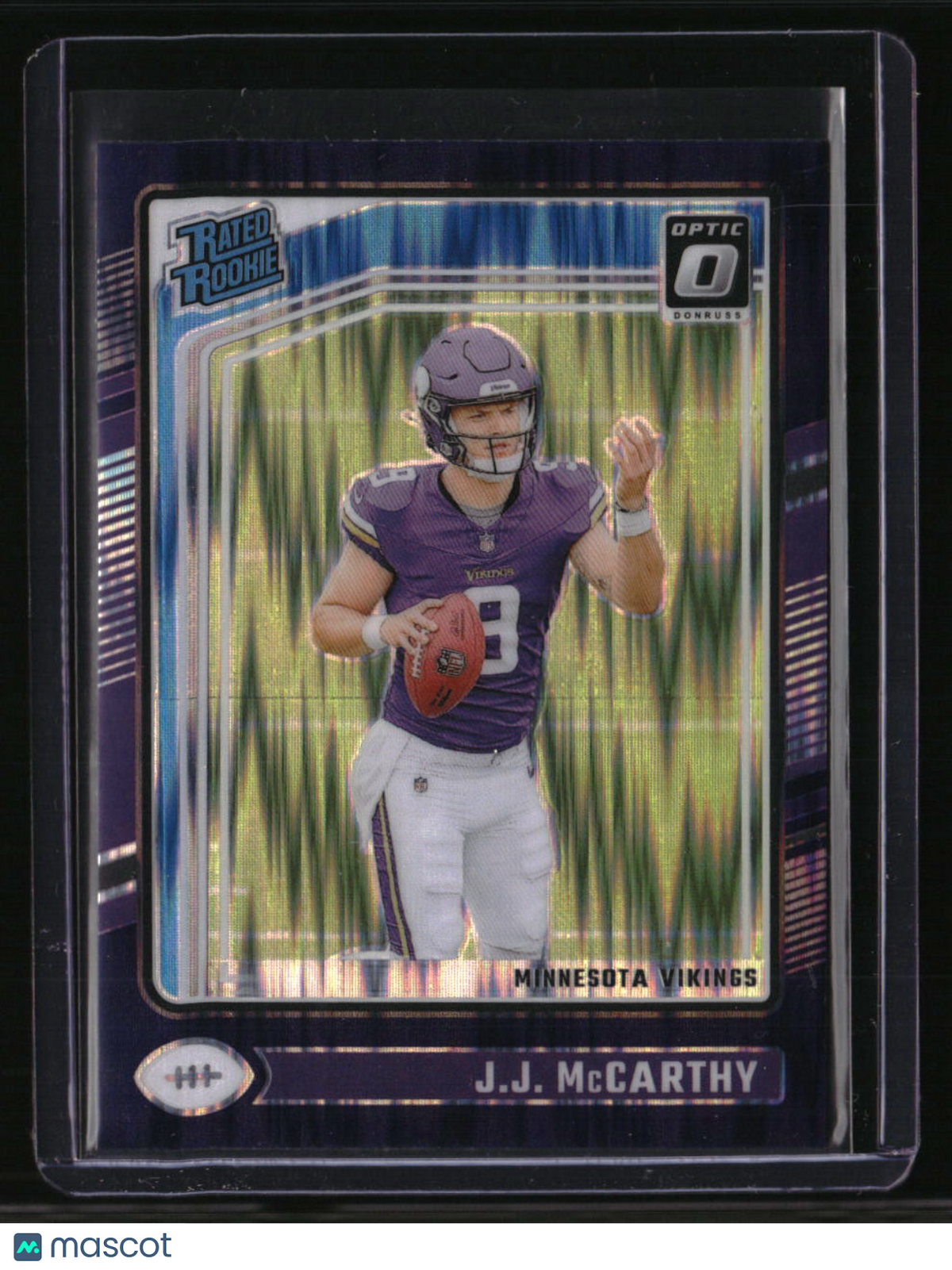 2024 Donruss Optic J.J. McCarthy Purple Shock