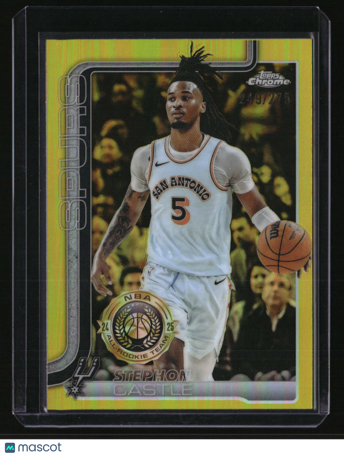 2025-26 Topps Chrome Stephon Castle Yellow Refractor #/275