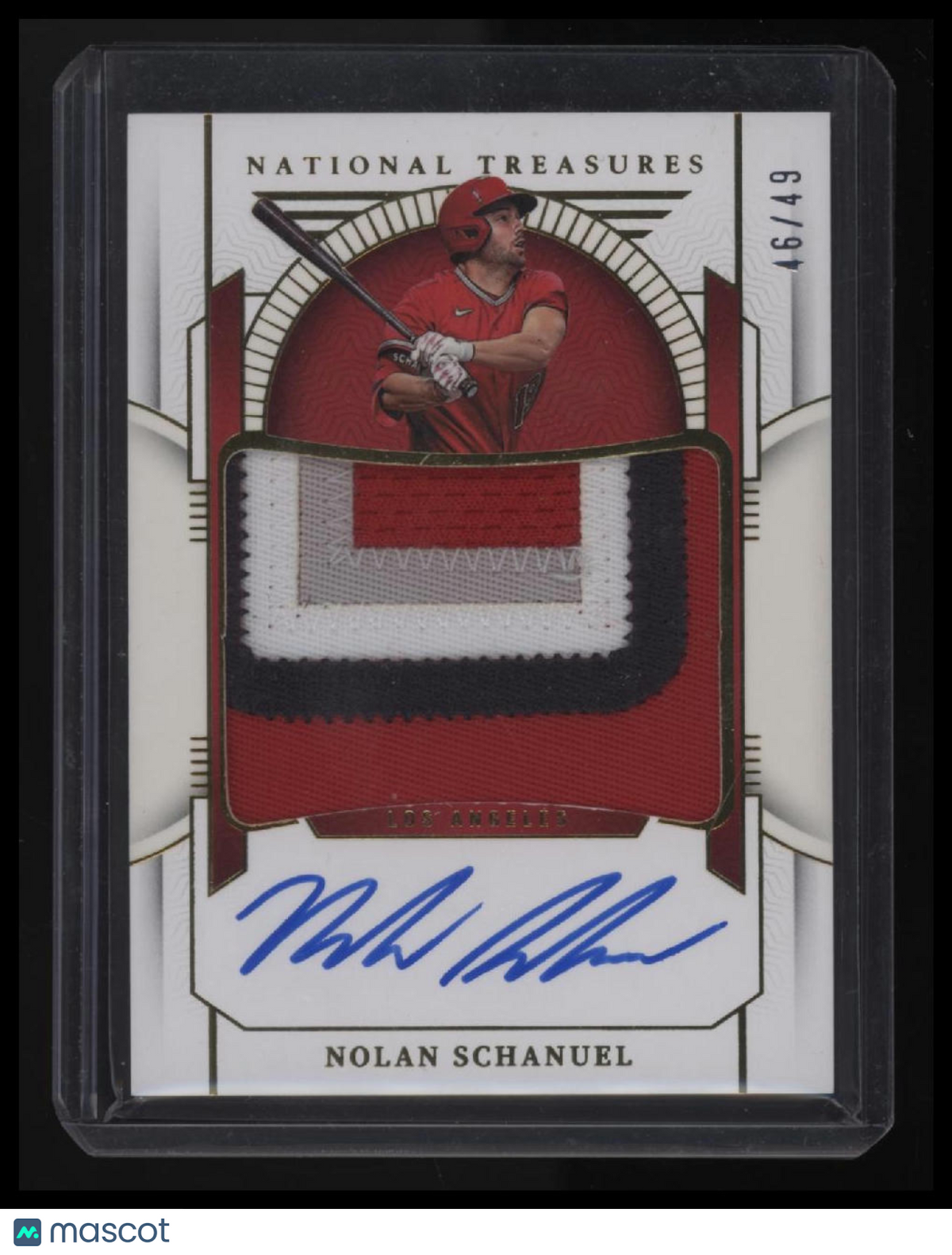 2024 National Treasures Nolan Schanuel Prospect Material Signatures Gold #/49