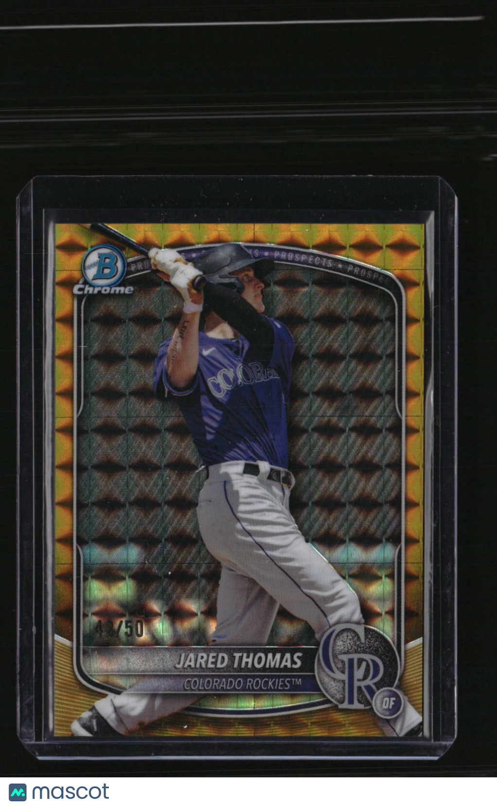 2025 Bowman Draft Jared Thomas Chrome Gold Geometric #/50