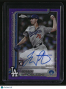 2025 Topps Chrome Justin Wrobleski Rookie Autographs Purple Refractors #/250