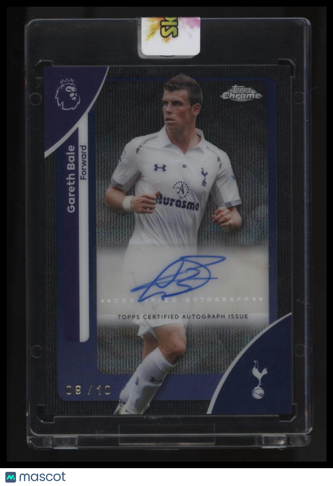 2025-26 Topps Chrome Premier League Gareth Bale Chrome Auto Black Wave #/10