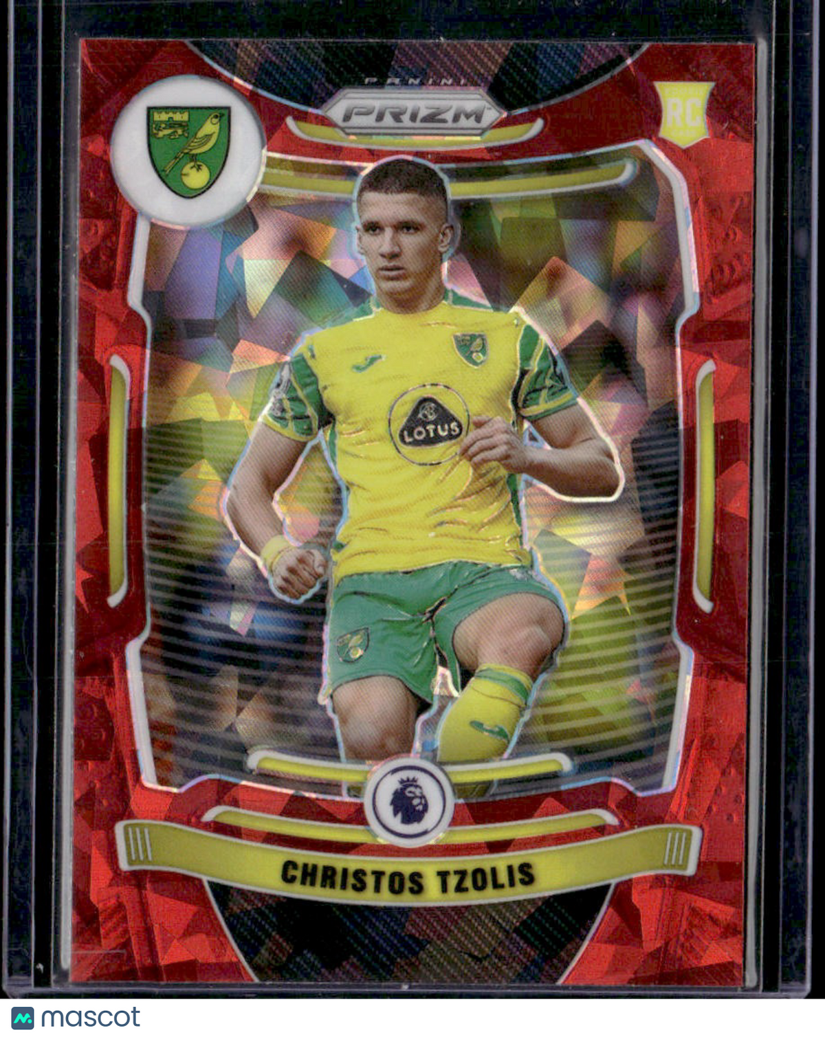 2021-22 Panini Prizm Premier League Christos Tzolis Red Ice Prizm