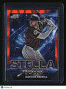 2025 Topps Chrome Cosmic Jackson Merrill Stella Nova Orange Galactic #/25