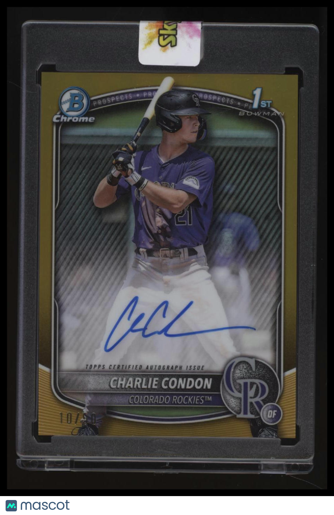 2025 Bowman Charlie Condon Chrome Prospect Autographs Gold Refractor #/50