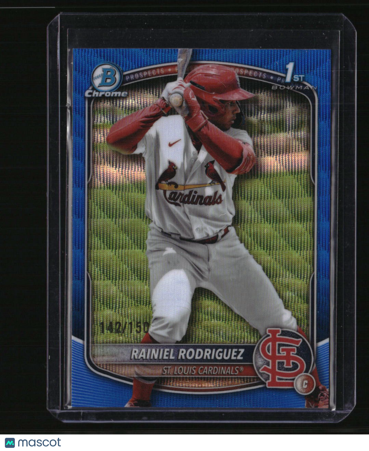 2025 Bowman Chrome Rainiel Rodriguez Prospects Blue Wave #/150