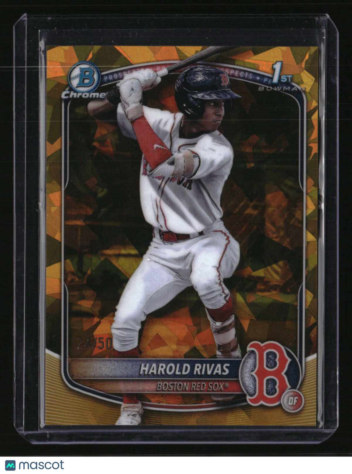 2025 Bowman Chrome Sapphire Edition Harold Rivas Prospects Gold Sapphire #/50