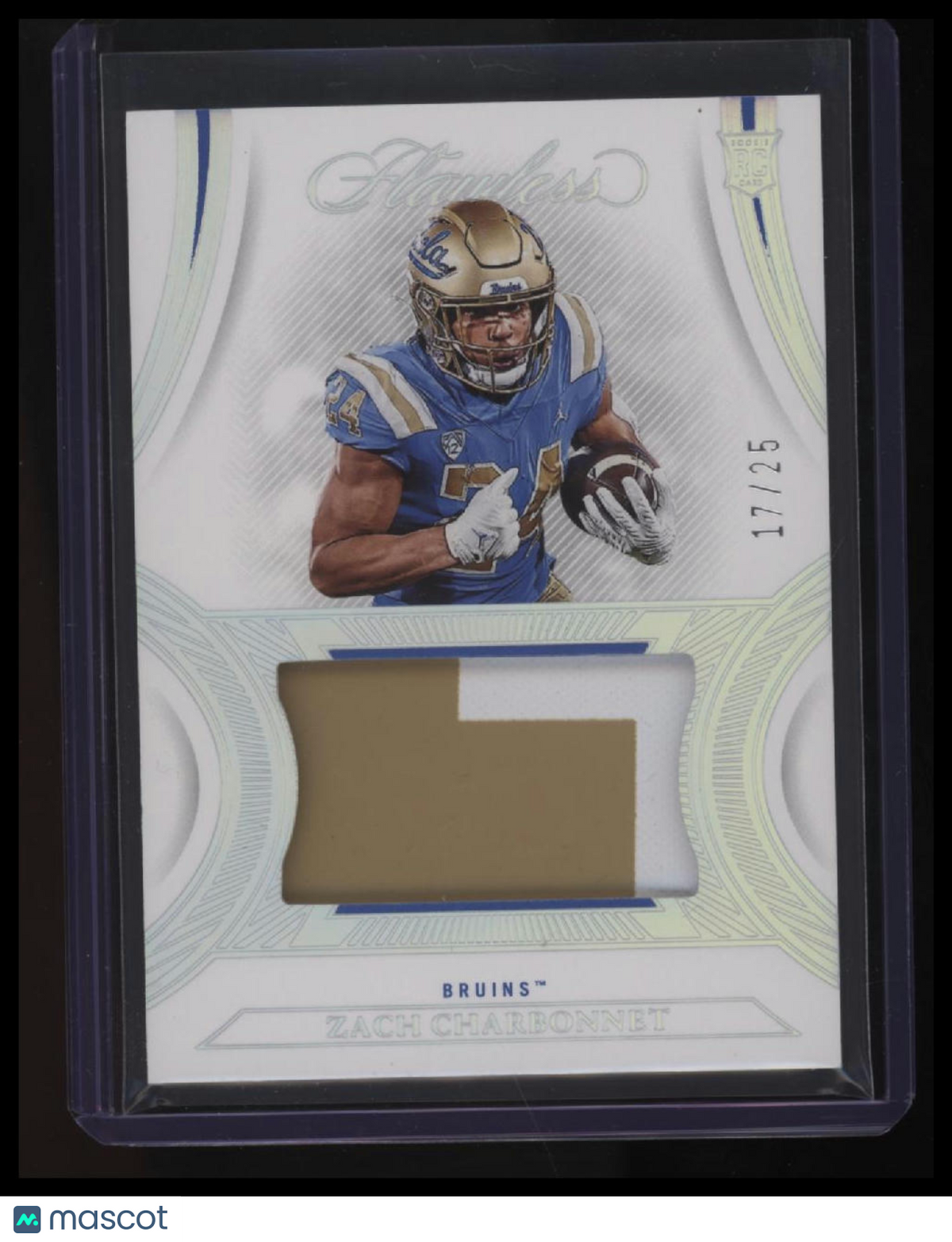 2023 Panini Flawless Collegiate Zach Charbonnet Rookie Patches #/25